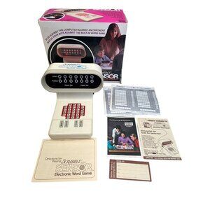 Vintage Electronic Scrabble Word Game By Selchow & Righter USA 1970s, Works!